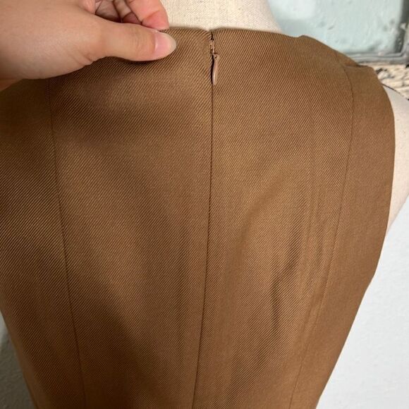 Club Monaco Womens Paneled Midi Dress Sleeveless Rose Brown Size 4 - Picture 4 of 12